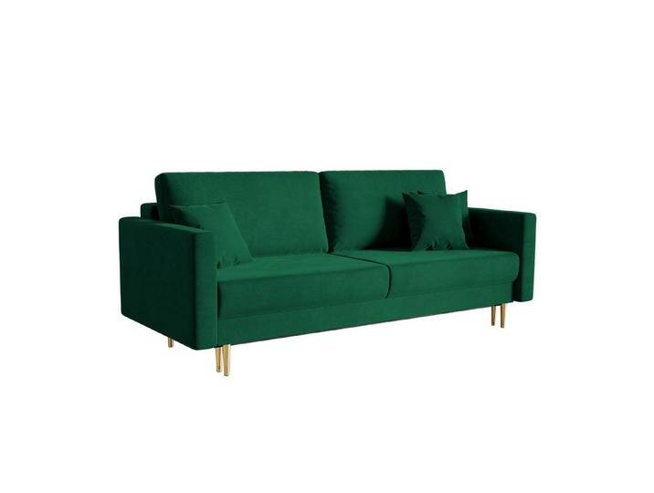 Selsey Schlafsofa VALICO, mit wasserabweisendem Samtbezug, Bettkasten, Zierkissen, grün, Grün von OTTO