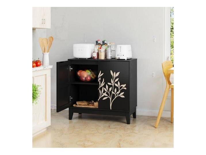 Semiocthome Kommode 80 cm Vintage-Buffetschrank, dekoratives Sideboard mit Schnitzereien (1 St), mit handgefertigter Blumenschnitzerei, 80×38×76cm von OTTO