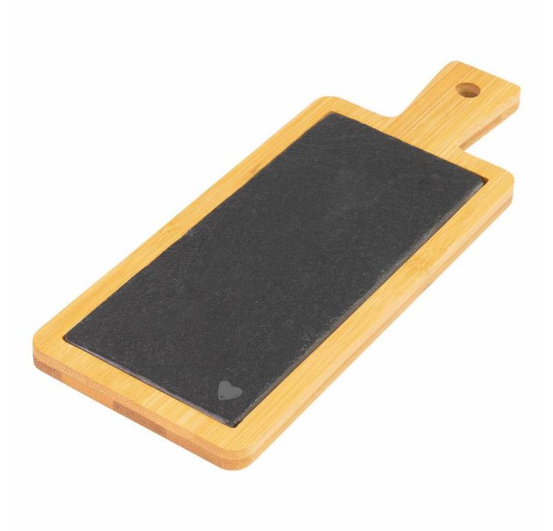WESTMARK Servierplatte Tapasplatte »Tapas + Friends«, Schiefer in Bambus, 23 x 9 cm, Schiefer, Bambus von WESTMARK