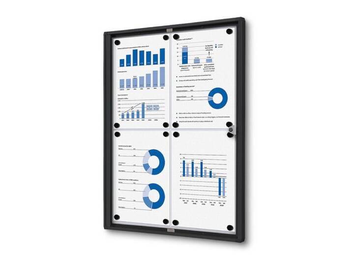 Showdown Displays Hängevitrine Economy SCXS - 4x DIN A4 - Aluminium - Schwarz (1-St), schwarz von OTTO