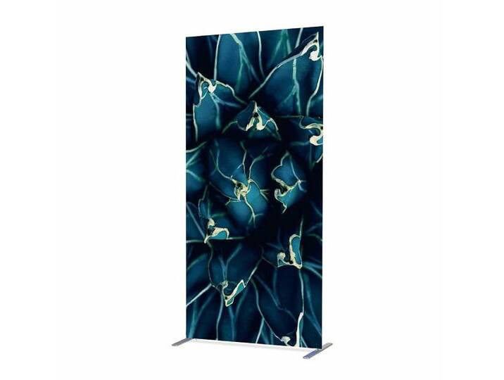 Showdown Displays Paravent Showdown Textil Raumteiler Deco - 100x200cm - Kaktus Blau (1 St), silberfarben von OTTO