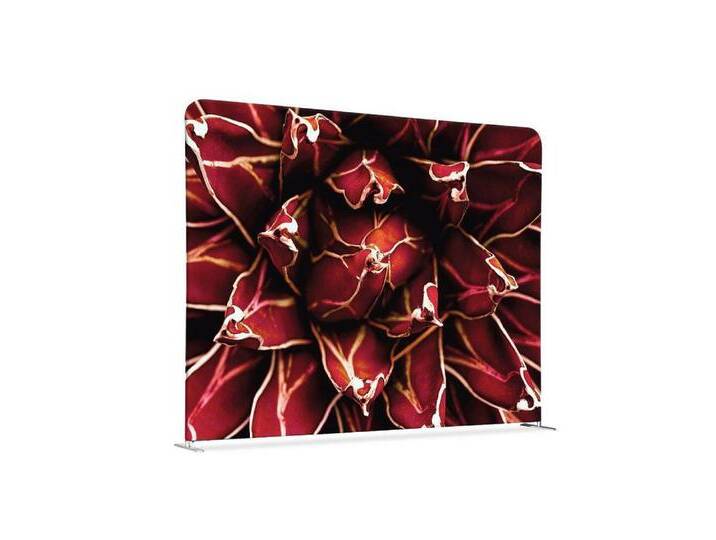 Showdown Displays Paravent Showdown Textil Raumteiler EU - 150x150cm - Kaktus Rot (1 St), silberfarben von OTTO