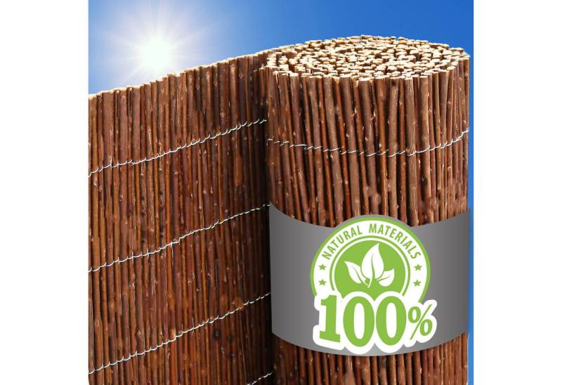 urfence Sichtschutzzaunmatten aus Weide - 100x300 Sichtschutz Weidenmatte - Balkon Terrasse Garten, Balkonverkleidung Windschutz Sonnenschutz - Pergola Sichtschutzmatte von urfence