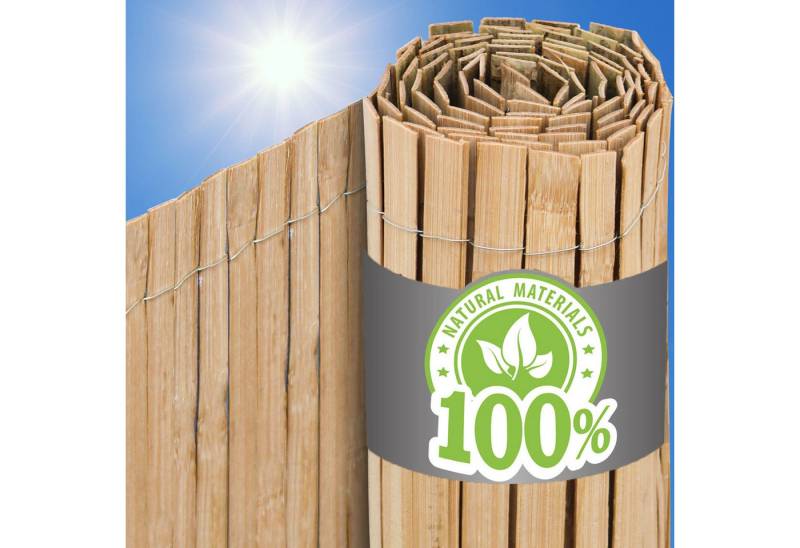 urfence Sichtschutzzaunmatten aus Bambus - 90x600 Sichtschutz Bambusmatte - Balkon Terrasse Garten, Balkonverkleidung Windschutz Sonnenschutz - Pergola Sichtschutzmatte von urfence