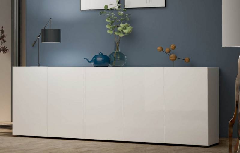 freiraum Sideboard Mister, in weiss, Lack Hochglanz - 225x80x38cm (BxHxT) freiraum Sideboard Mister, in weiss, Lack Hochglanz - 225x80x38cm (BxHxT) von freiraum