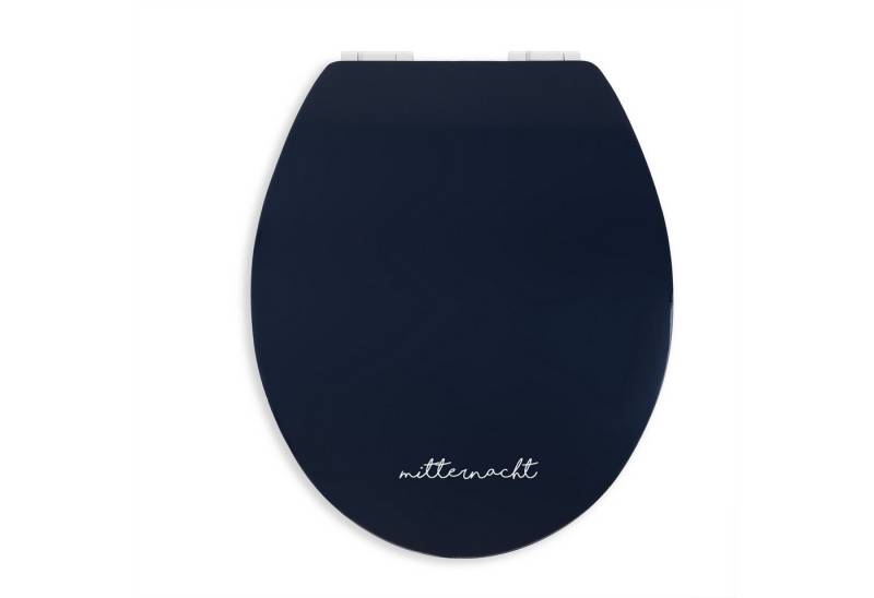 Sitzplatz WC-Sitz Holzkern WC-Sitz mit Absenkautomatik, Fast-Fix Schnellbefestigung, Standard O Form universal, Metallscharnier, Toilettendeckel von Sitzplatz