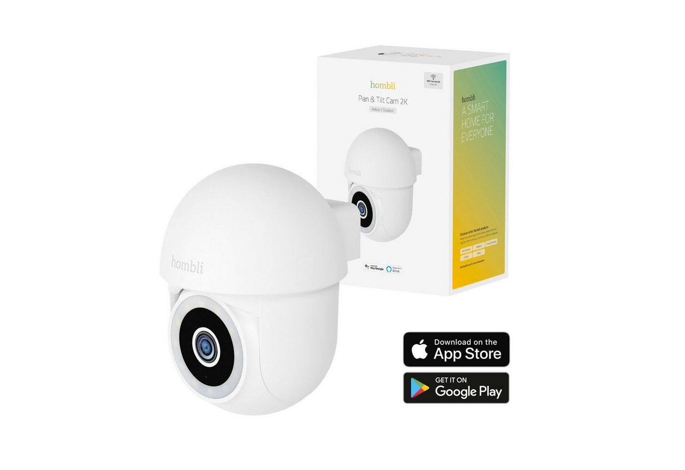 Hombli Smarte Schwenk- und Neigekamera Überwachungskamera (Innenbereich, Bewegungs- und Geräuscherkennung, Nachtsicht) von Hombli