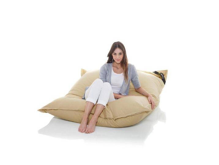 Smoothy Sitzsack Cotton Indoor XXL (180 x 140 cm), Riesensitzsack Sitzkissen Sessel aus Baumwolle, braun, Braun von OTTO