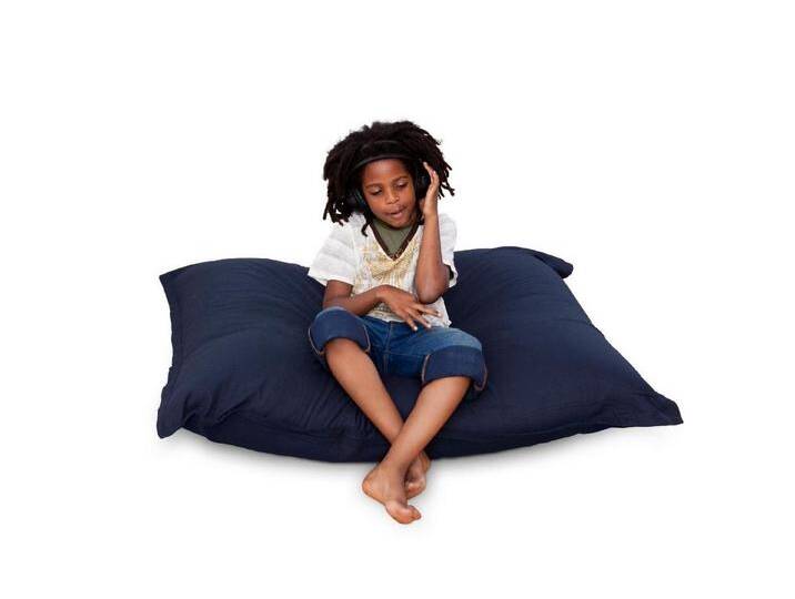 Smoothy Sitzsack Original Indoor Riesensitzsack (XL 250 Liter, Junior-Sitzkissen Sessel), für Kinder & Erwachsene 140 x 110 cm, blau, Blau von OTTO