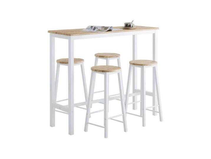 SoBuy Bartisch OGT22, Küchentisch Set, Esstisch mit 4 Stühlen platzsparend, Esszimmer, 5-teilig Bartisch mit Stühlen Esstisch im Industrie-Design Balkon SoBuy Bartisch OGT22, Küchentisch Set, Esstisch mit 4 Stühlen platzsparend, Esszimmer, 5-teilig Bartisch mit Stühlen Esstisch im Industrie-Design Balkon von OTTO
