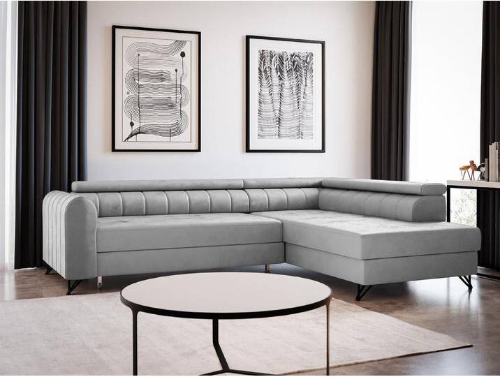 Sofnet Ecksofa Alice, mit Schlaffunktion und Bettkasten, Wohnlandschaft mit einstellbare Kopfstützen, Schlafsofa, L-form Couch, grau, Paros 05 Sofnet Ecksofa Alice, mit Schlaffunktion und Bettkasten, Wohnlandschaft mit einstellbare Kopfstützen, Schlafsofa, L-form Couch, grau, Paros 05 von OTTO