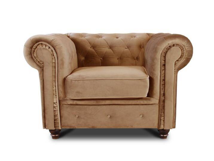 Sofnet Ohrensessel Asti 1, Chesterfield Sessel, Sofagarnitur, Glamour Couch, beige, Bluvel 28 von OTTO