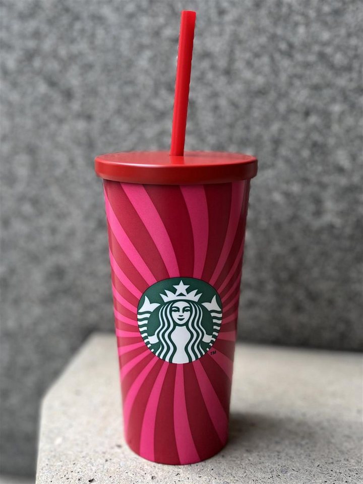 Starbucks Frühstücks-Geschirrset Starbucks Pink Swirl cold cup 16oz pink von Starbucks
