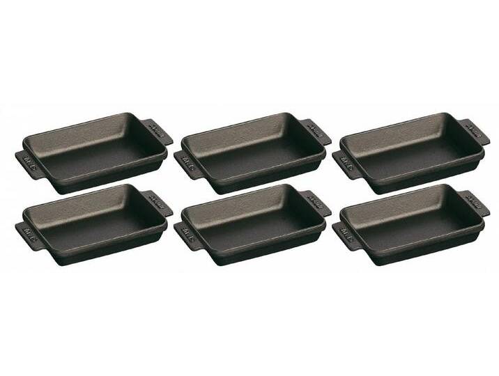 Staub Auflaufform 6er Set Mini-Auflaufform 15 x 11cm, 0,25L schwarz, (6-St), schwarz von OTTO