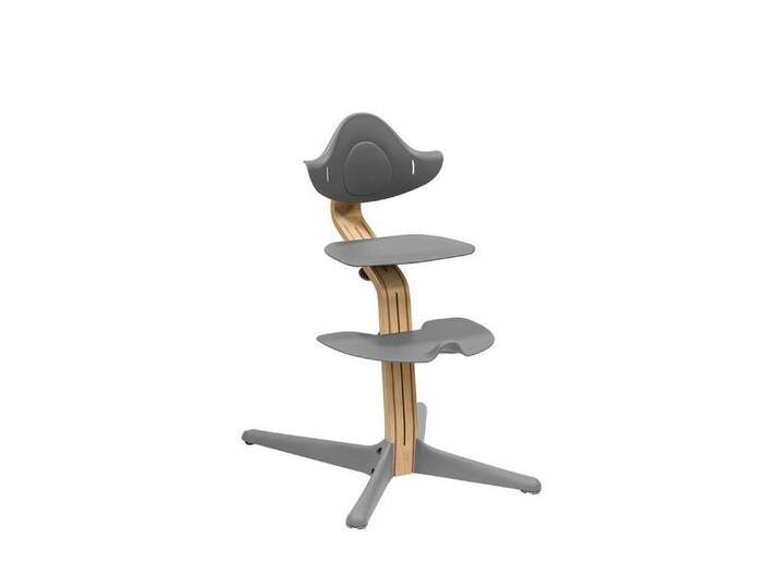 Stokke Hochstuhl Nomi®, der zu aktivem Sitzen inspiriert, Geeignet für Babys bis Erwachsene bis zu 150 kg, grau, Eiche, Oak Grey von OTTO