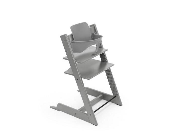 Stokke Hochstuhl Tripp Trapp® Kinderhochstuhl mit Baby Set², grau, Storm Grey von OTTO