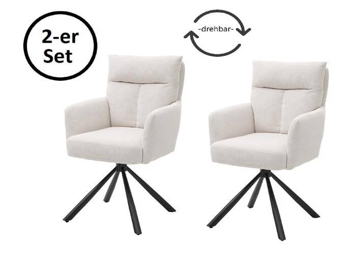 Stolkom Sp.z.o.o. Armlehnstuhl 60 x 93 x 67 cm (B/H/T) (2er-Set), beige schwarz von OTTO