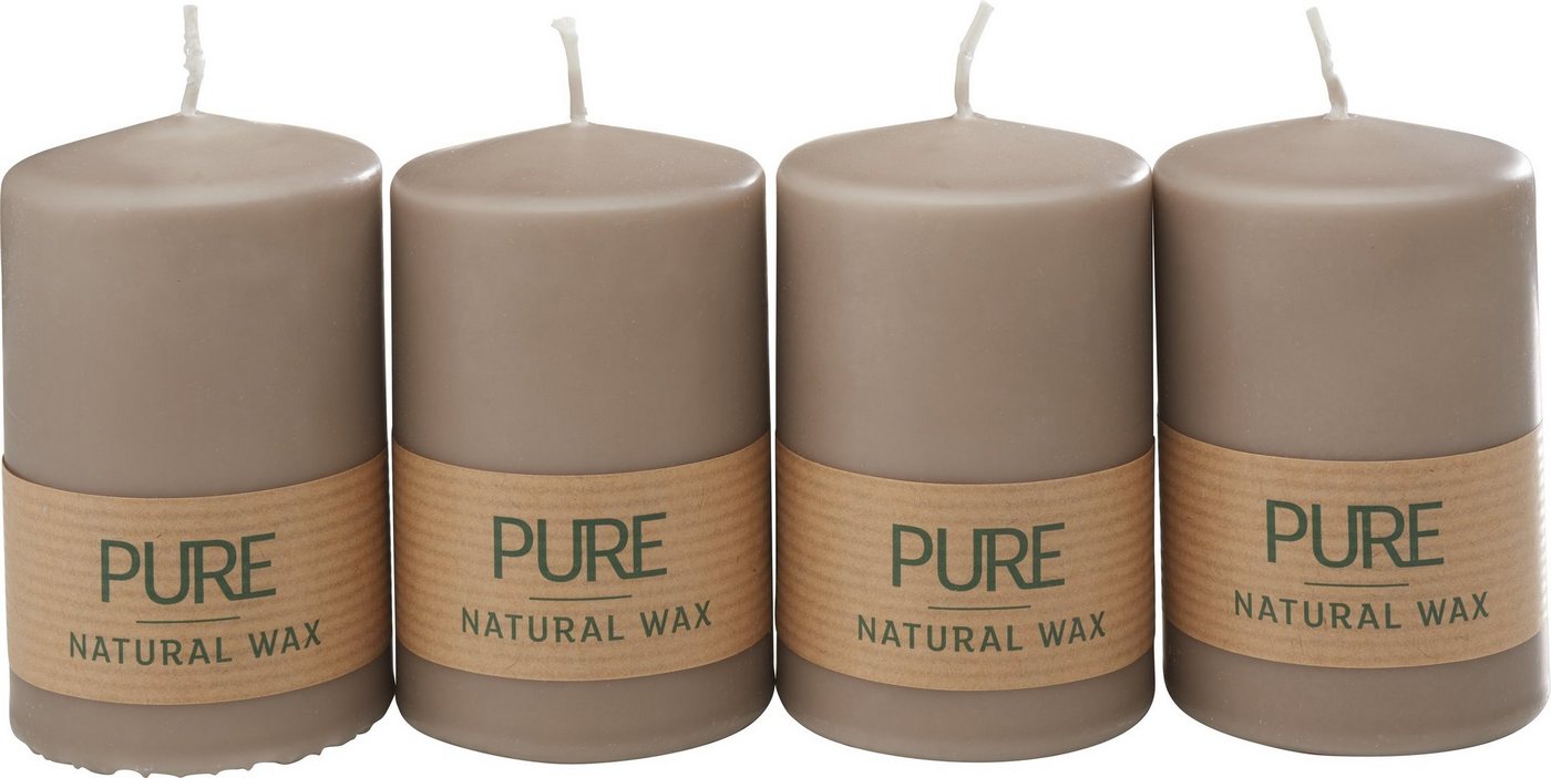 Stumpenkerze Stumpenkerze Pure Natural Wax, 4 Stück von OTTO