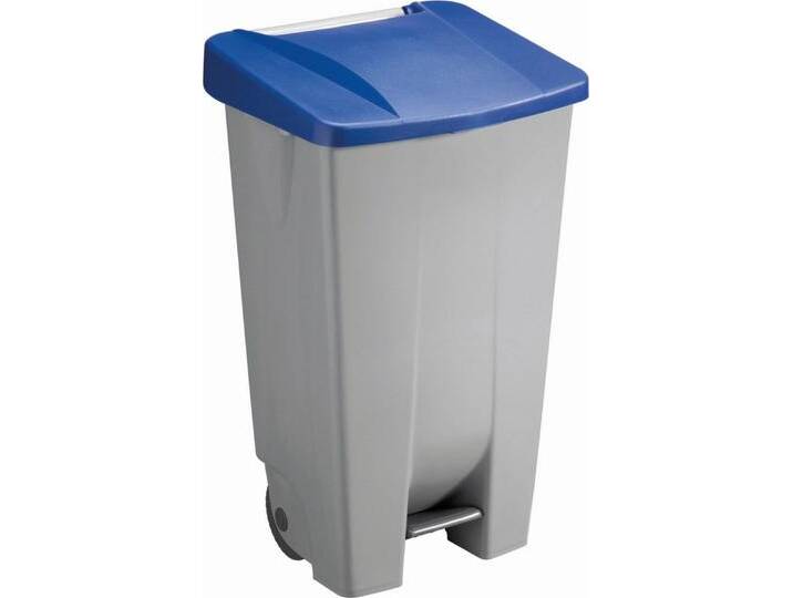 Sunware Papierkorb Abfallcontainer Kunststoff 120l grau mit blauem Deckel, blau grau von OTTO
