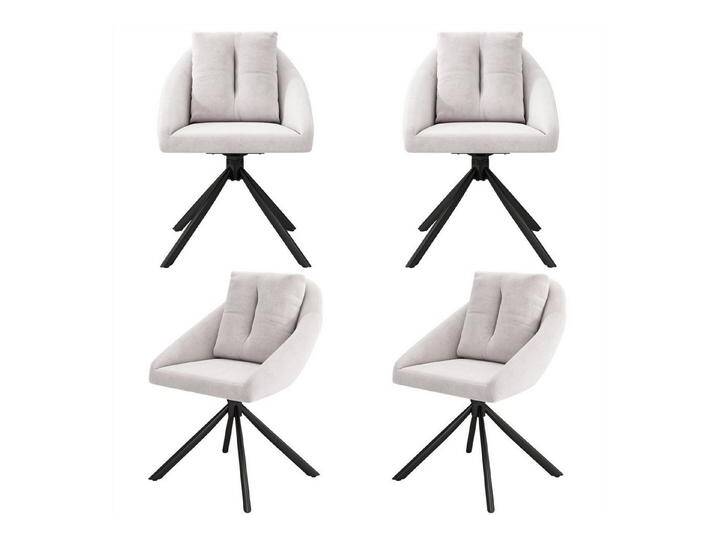 Sweiko Esszimmerstuhl Samtstuhl Polsterstuhl Drehstuhl (atmungsaktiver Samtstoff, 4 St), ergonomisches Design, beige, 4 St., Beige von OTTO