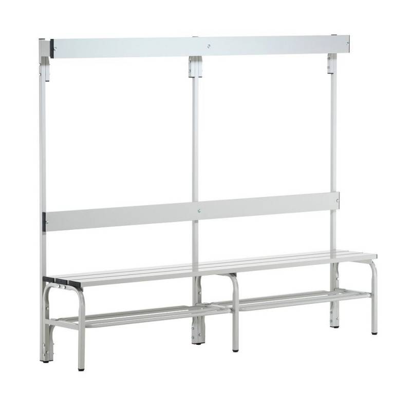 Sypro Sitzbank Umkleidebank für Feuchträume mit Rückenlehne, Feuchtraumgeeignet, resistent gegen Pilze und Bakterien von Sypro