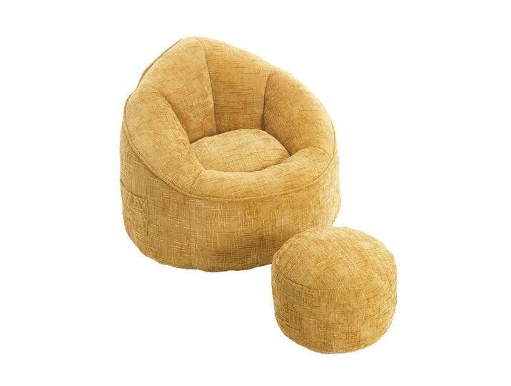 Sytifro Sitzsack Sitzsack Sofa Stuhl (Hochdruck Schaumstoff Sitzsack Stuhl Erwachsene Material mit gepolsterten, Schaumstoffpolsterung komprimiert Sitzsack mit Fußstütze) von OTTO