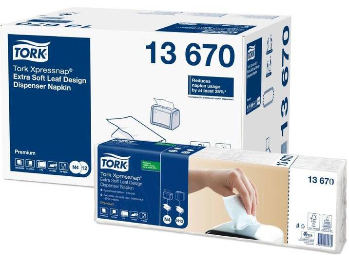 TORK Geschirr-Set Spenderservietten Xpressnap extra soft (N4-System) 33x21,3cm 2-lagig w, weiß von OTTO
