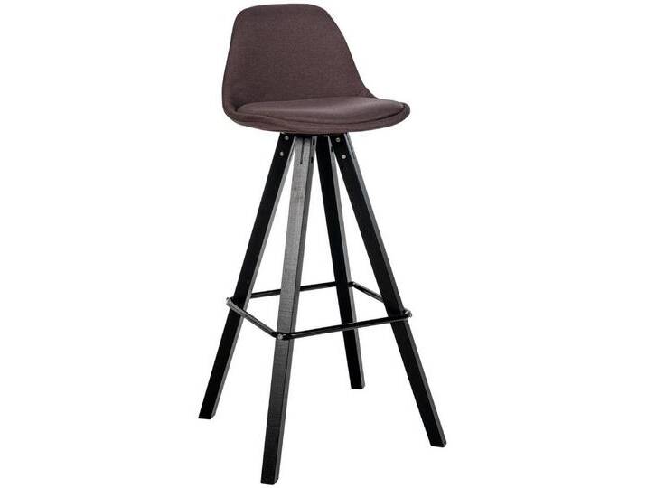 TPFLiving Barhocker Holz (Barstuhl - Hocker für Küche - stabiles), Thekenstuhl mit bequemer Sitzfläche: Stoff braun, braun von OTTO