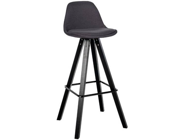 TPFLiving Barhocker Holz (Barstuhl - Hocker für Küche - stabiles), Thekenstuhl mit bequemer Sitzfläche: Stoff dunkelgrau, grau von OTTO