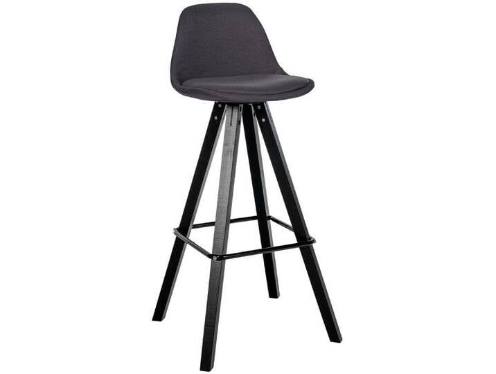 TPFLiving Barhocker Holz (Barstuhl - Hocker für Küche - stabiles), Thekenstuhl mit bequemer Sitzfläche: Stoff dunkelgrau, grau von OTTO