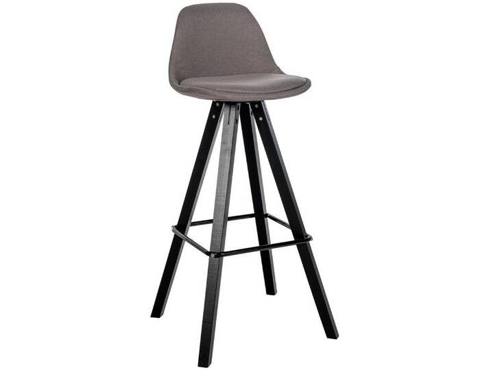 TPFLiving Barhocker Holz (Barstuhl - Hocker für Küche - stabiles), Thekenstuhl mit bequemer Sitzfläche: Stoff taupe, grau von OTTO