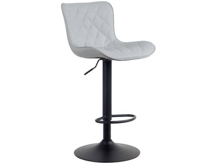 TPFLiving Barhocker höhenverstellbar (Barstuhl - Hocker für Küche - stabiles Drehgestell), Thekenstuhl mit bequemer Sitzfläche: Kunstleder grau, grau von OTTO