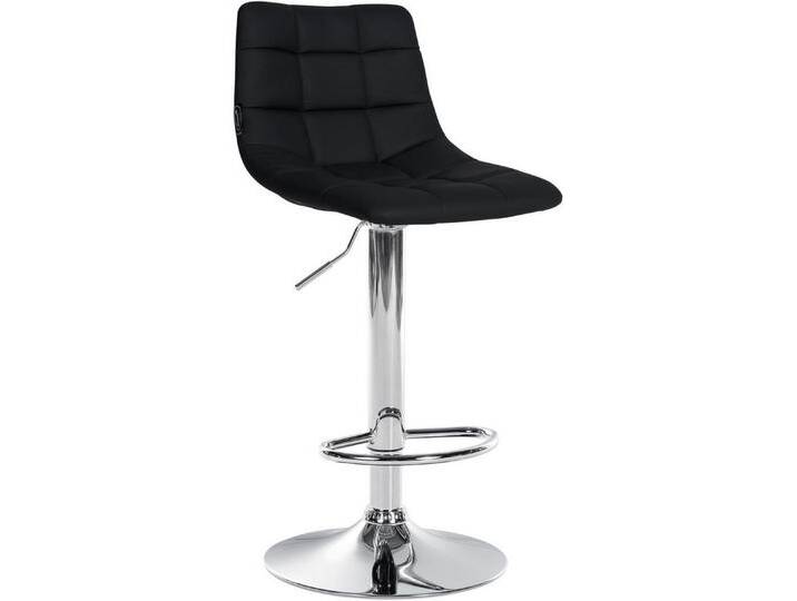 TPFLiving Barhocker höhenverstellbar (Barstuhl - Hocker für Küche - stabiles Drehgestell), Thekenstuhl mit bequemer Sitzfläche: Kunstleder schwarz, schwarz von OTTO