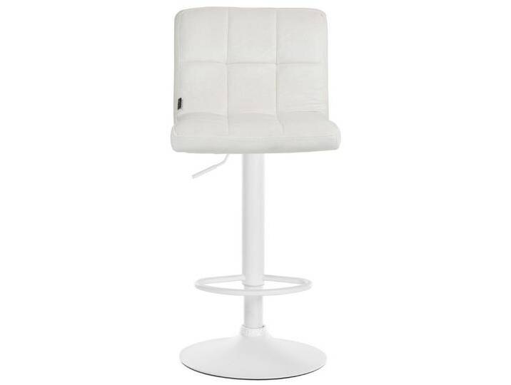 TPFLiving Barhocker höhenverstellbar (Barstuhl - Hocker für Küche - stabiles Drehgestell), Thekenstuhl mit bequemer Sitzfläche: Samt creme, beige von OTTO