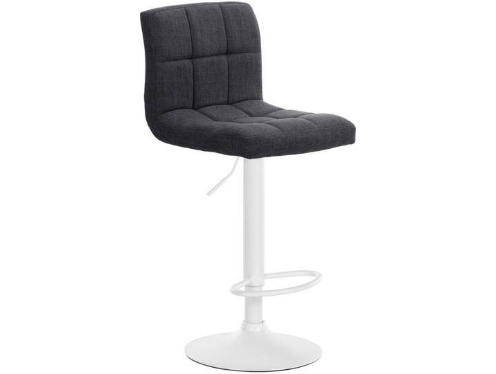 TPFLiving Barhocker höhenverstellbar (Barstuhl - Hocker für Küche - stabiles Drehgestell), Thekenstuhl mit bequemer Sitzfläche: Stoff dunkelgrau, grau von OTTO
