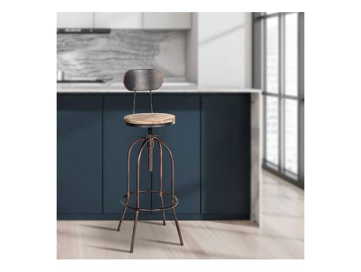 TPFLiving Barhocker höhenverstellbar (Barstuhl - Hocker für Küche - stabiles Vierfußgestell), Thekenstuhl mit bequemer Sitzfläche: Holz bronze, braun von OTTO