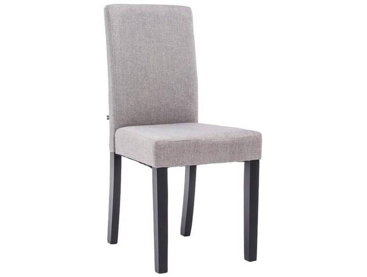 TPFLiving Esszimmerstuhl Ines mit hochwertig gepolsterter Sitzfläche - Konferenzstuhl (Küchenstuhl - Esstischstuhl - Wohnzimmerstuhl), Gestell: Holz schwarz - Sitzfläche: Stoff Hellgrau von OTTO