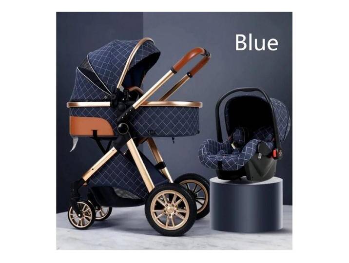 TPFLiving Kombi-Kinderwagen Babyschale Baby Buggy Babywanne Windeltasche, Moskitonetz Regenschutz Kinderwagen 3 in 1 inkl. Zubehörset Blau, blau, Blau von OTTO