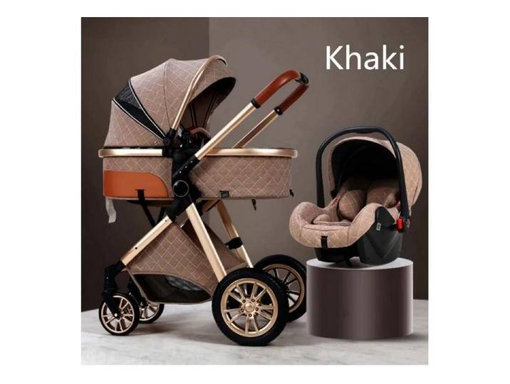 TPFLiving Kombi-Kinderwagen Babyschale Baby Buggy Babywanne Windeltasche, Moskitonetz Regenschutz Kinderwagen 3 in 1 inkl. gZubehörset Braun, braun von OTTO