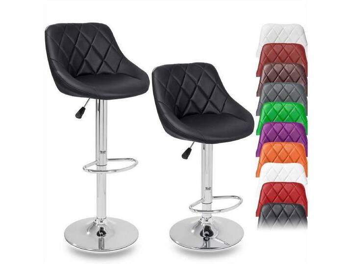 TRESKO Barhocker, 2er Set Barhocker mit Lehne - Barstuhl höhenverstellbar - Barstühle, schwarz, Schwarz TRESKO Barhocker, 2er Set Barhocker mit Lehne - Barstuhl höhenverstellbar - Barstühle, schwarz, Schwarz von OTTO