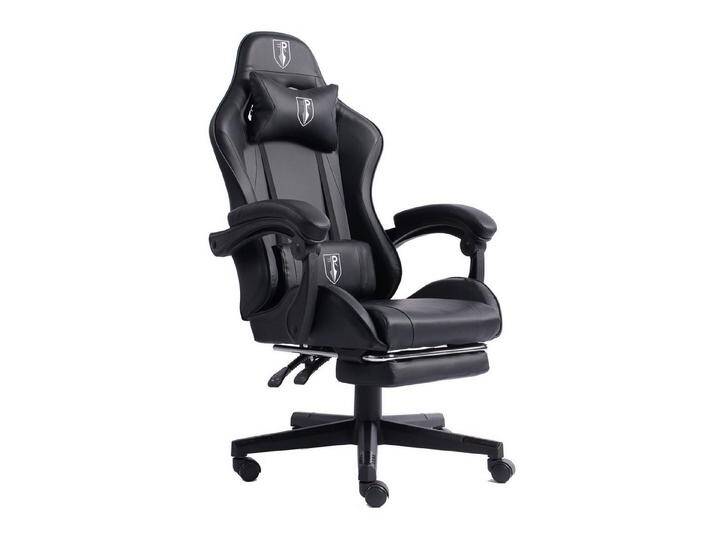 TRISENS Drehstuhl Arijus (1 Stück), Gaming Stuhl Bürostuhl Chefsessel mit Fußstütze im Racing-Design, schwarz, Schwarz von OTTO