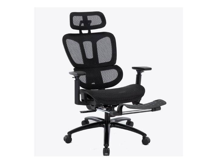 TRISENS Drehstuhl Pasquale (1 Stück), Drehstuhl mit Lordosen- und Fußstütze in ergonomischem Mesh-Design, schwarz, Schwarz von OTTO