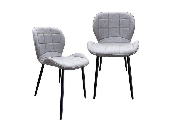 TRISENS Polsterstuhl Dorotea (1, 2, 3 oder 4 Stühle, 2 St), Essstuhl mit bequemer Polsterung Küchenstuhl in eleganter Samt-Optik, grau, 2 St. von OTTO