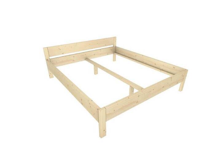 TUGA-Holztech Massivholzbett Familien-Nesterl Doppelbett 180 200 43 Zirbe ohne Ablage, Breite 270, 360, Doppelbett/Einzelbett 180, 90, Länge 200 von OTTO