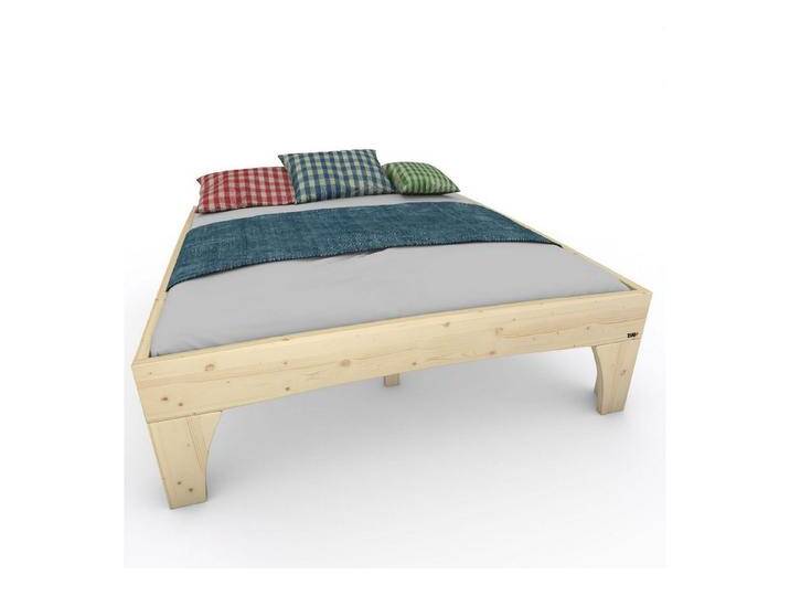 TUGA-Holztech Massivholzbett Fichtenbett unbehandelt Metallfrei Einzelbett Doppelbett Kopfteil Rosi, Breite 80 90 100 120 140 160 180 200 Länge 200 220 von OTTO