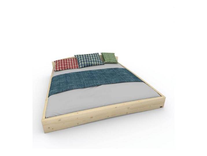 TUGA-Holztech Massivholzbett Fichtenbett unbehandelt Metallfrei Einzelbett Doppelbett Kopfteil Rosi, Breite 80 90 100 120 140 160 180 200 Länge 200 220 von OTTO