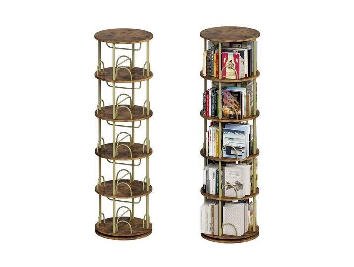 TWSOUL Bücherregal 5 Ebenen 20 Fächer Drehbares Standregal, Dekoregal, 163*45cm, Tragkraft 304kg, Dekoregal, Schlafzimmer, Wohnzimmer, Küche von OTTO