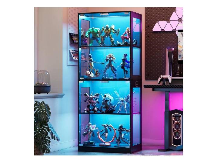 TWSOUL Glasvitrine LED Standvitrine mit Intelligente Sensorik und Pop-up-Design bis 100kg 4-Lagen Standregal mit Glastür TWSOUL Glasvitrine LED Standvitrine mit Intelligente Sensorik und Pop-up-Design bis 100kg 4-Lagen Standregal mit Glastür von OTTO