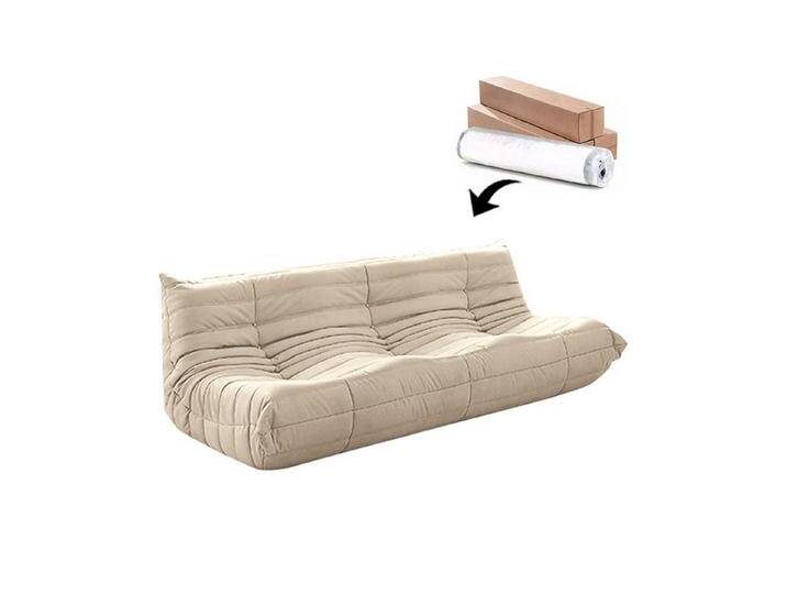 TWSOUL Sitzsack Bodensofa,Sitzsacksofa,Raupen-sitzsackstuhl,87CM*102CM*70CM, 35D hochelastischer Schwamm,, weiß, WEISS von OTTO