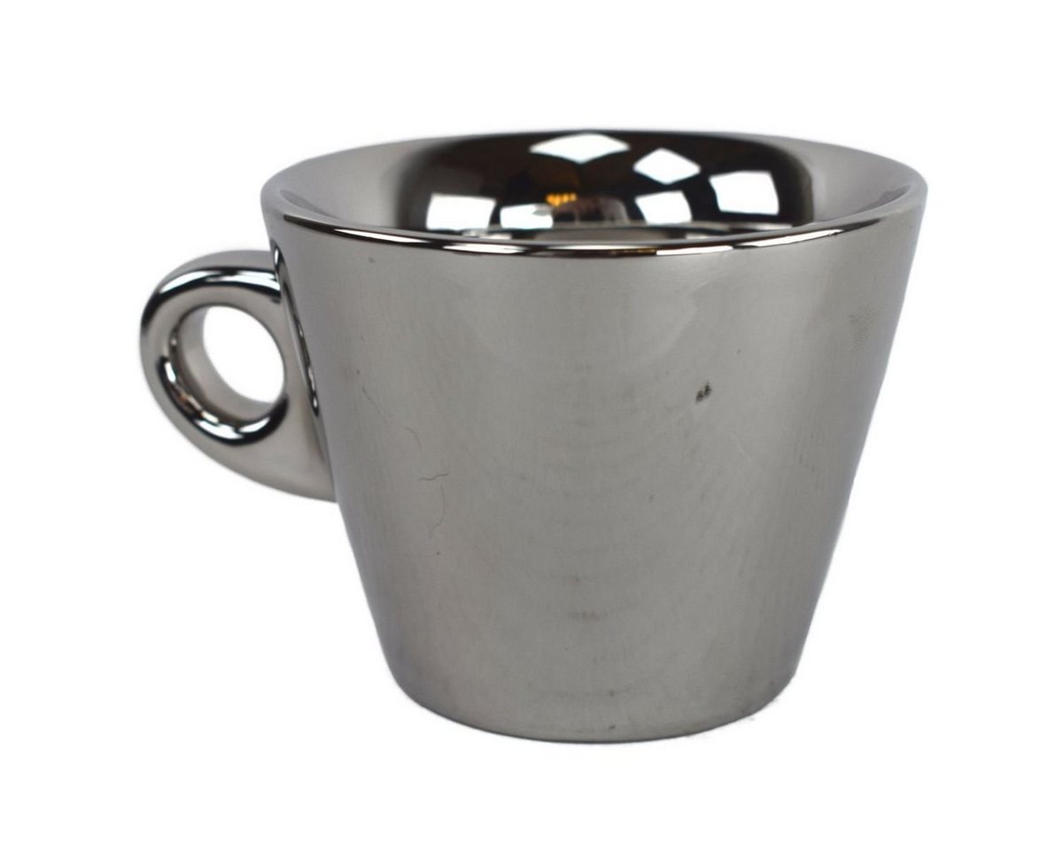 Tasse Kaffetasse ca. 200 ml in Silber oder Gold Tasse Dekotasse Teetasse, Keramik, lebensmittelecht von OTTO